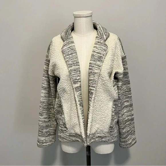 Anthropologie Saturday Sunday  Fleece Sweater Jacket Shacket - Picture 3 of 13